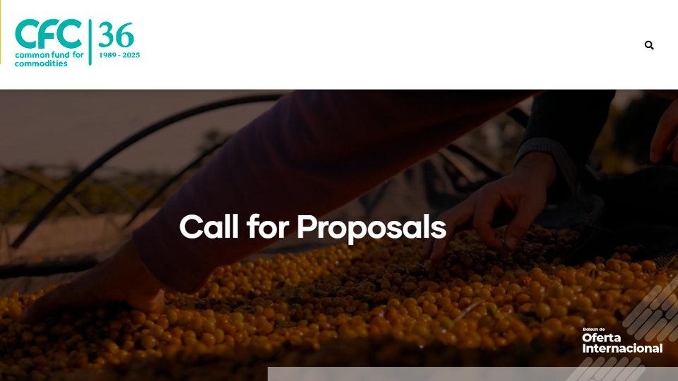 Convocatoria internacional del Common Fund for Commodities apoya proyectos que transforman comunidades rurales.