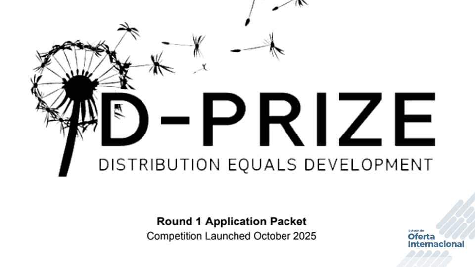 Convocatoria global D-Prize para financiar organizaciones que combaten la pobreza
