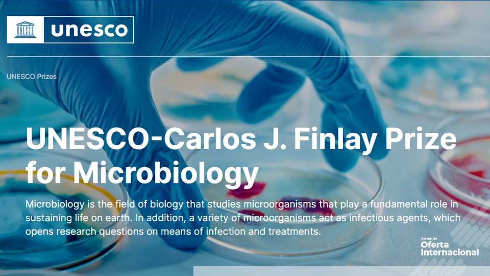 Premio internacional UNESCO que destaca contribuciones científicas en microbiología.