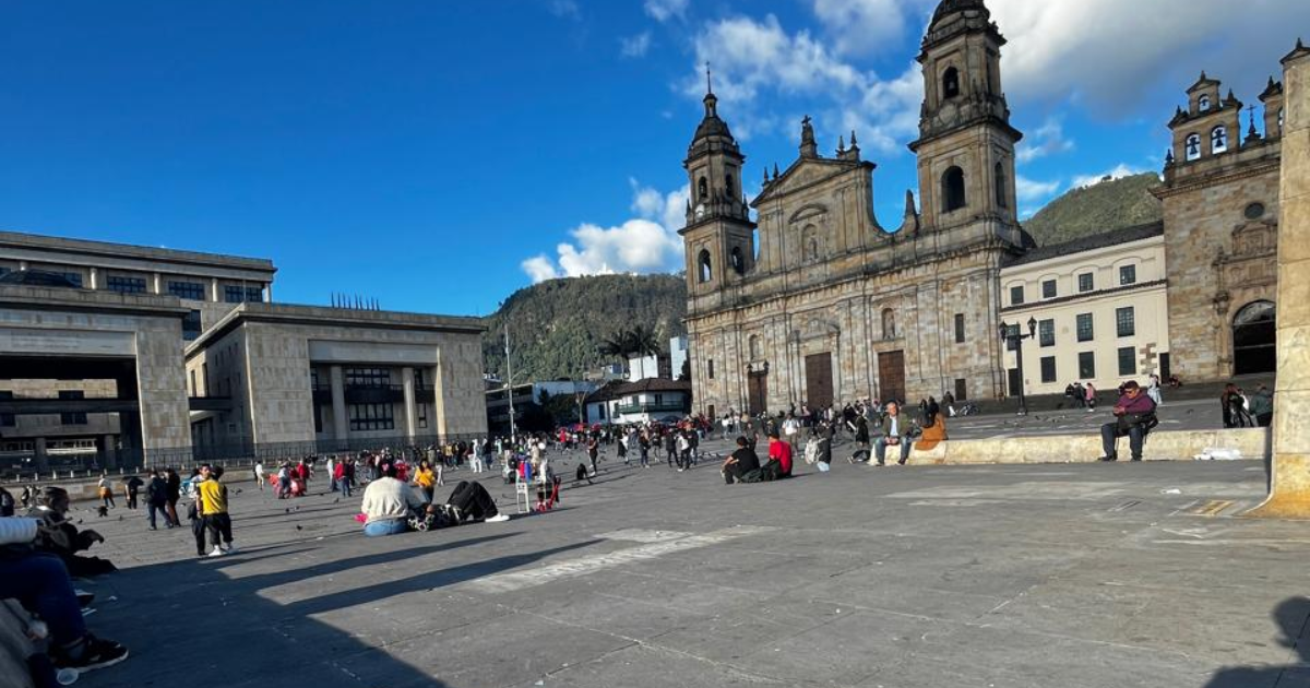 Foto de la Plaza de Bolívar de Bogotá, Colombia.