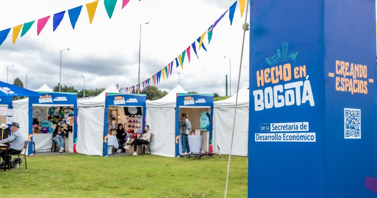 Foto de una de las ferias Hecho en Bogotá en el parque Simón Bolívar.