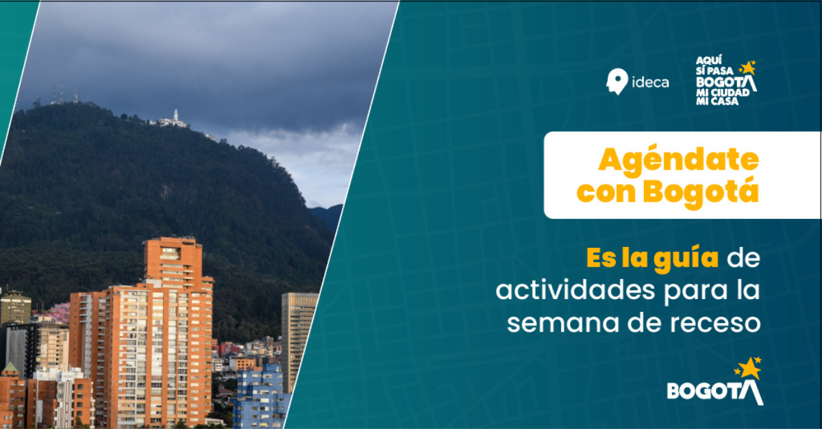 Imagen de la pieza gráfica que promociona la app de Agéndate con Bogotá 