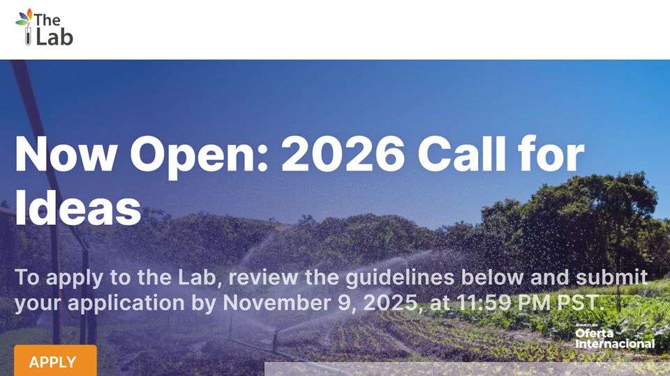 Convocatoria internacional para proyectos de innovación en finanzas climáticas del Global Innovation Lab for Climate Finance (CPI).