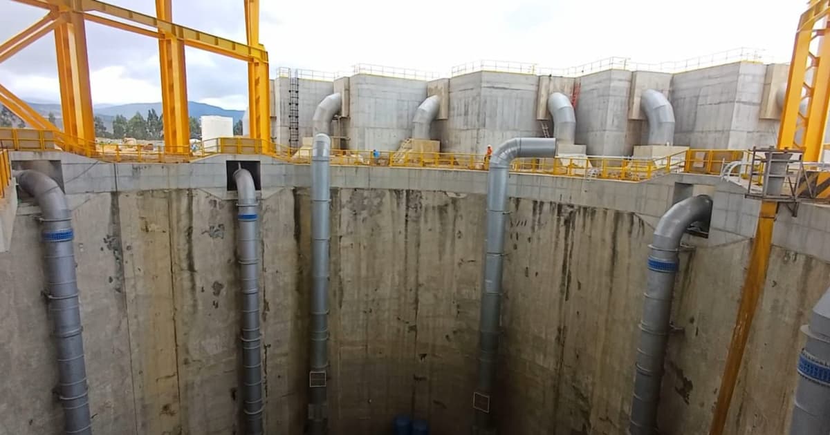 Imagen de la construcción de la PTAR Canoas
