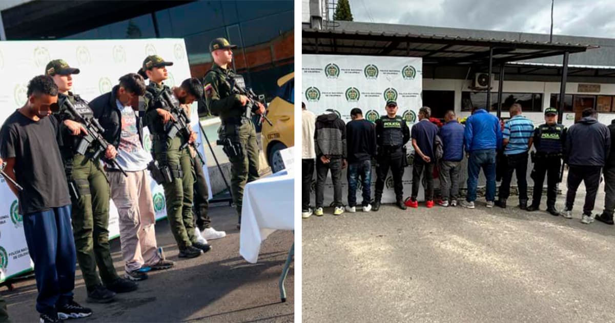 En la foto un collage con fistintas capturas de octubre en Bogotá