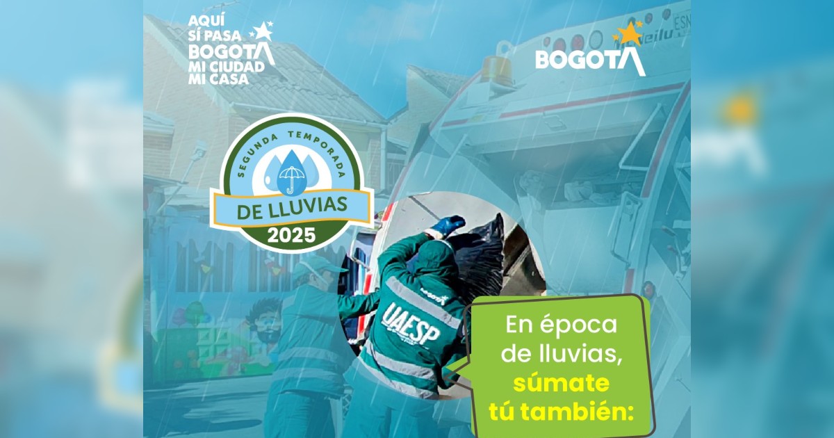 Imagen con un mensaje que invita a la ciudadanía a seguir recomendaciones en época de lluvias