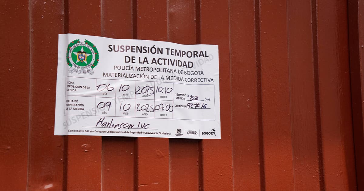 Sellan pagadiario en el centro de Bogotá por irregularidades para ejercer su actividad comercial