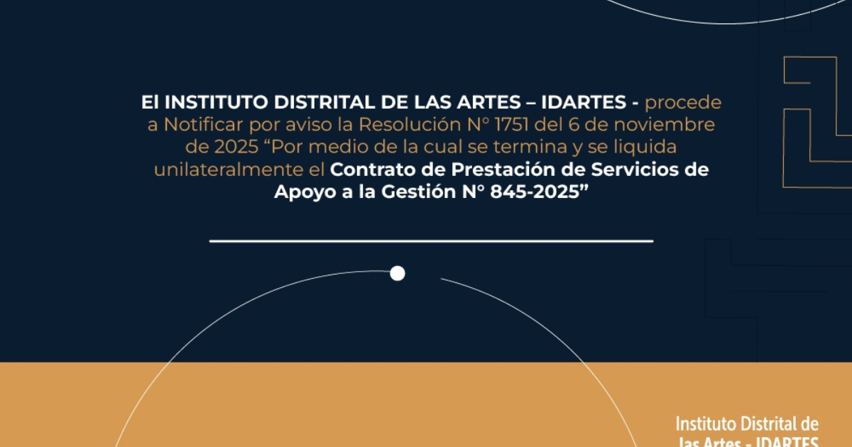 Imagen con información sobre la terminación unilateral del Contrato.