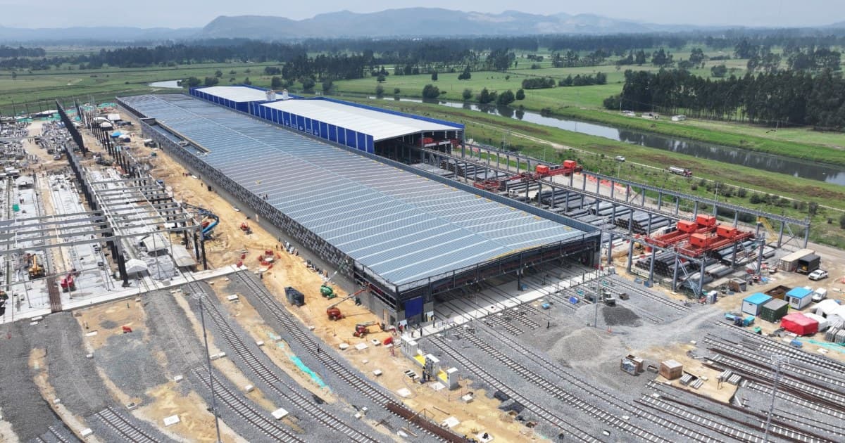 Foto de la Cochera de Trenes del Metro de Bogotá