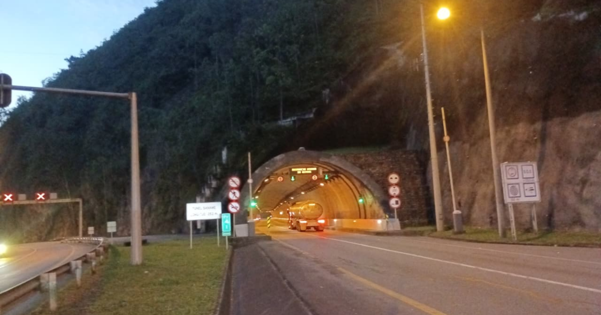 Imagen del túnel en la Vía al Llano