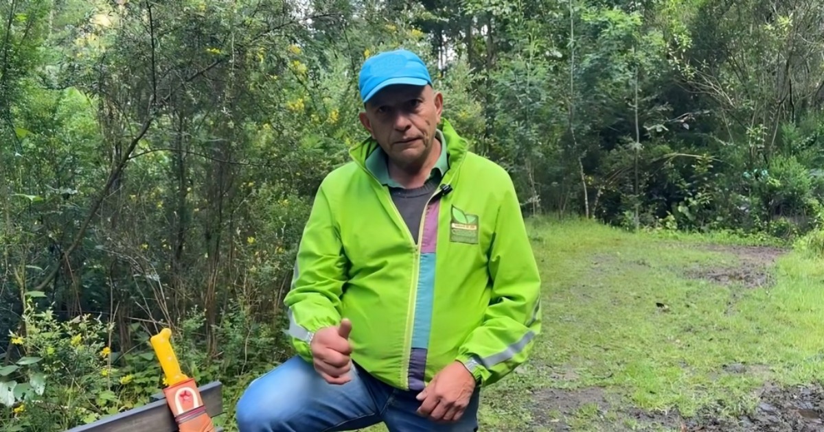 Foto de Flaminio Calvo trabajador del Acueducto de Bogotá