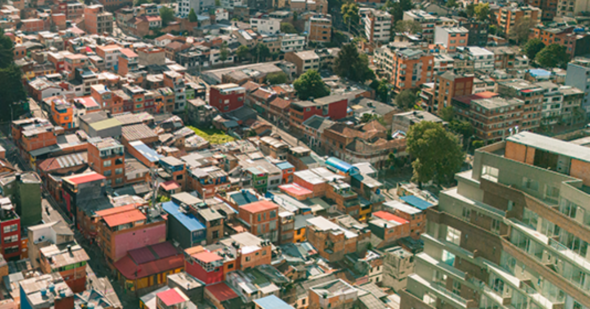 Imagen panorámica de un barrio de Bogotá