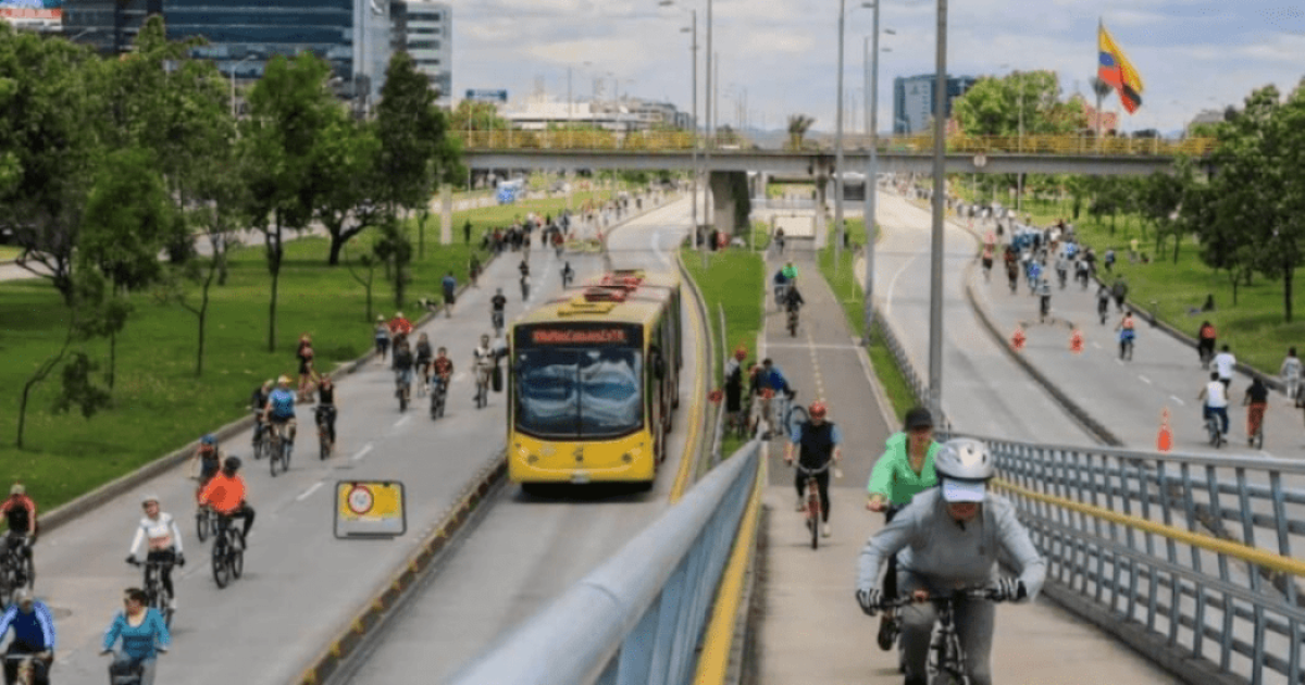 Imagen panorámica de la ciclovía