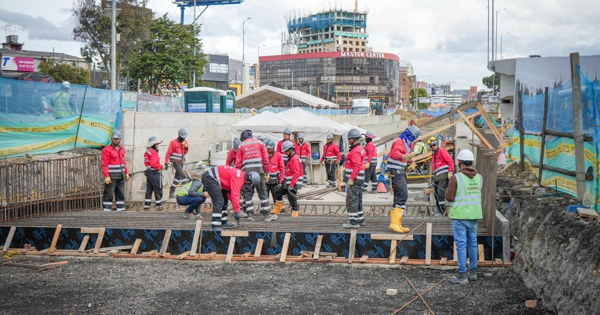 Foto de un frente de obra en Bogotá