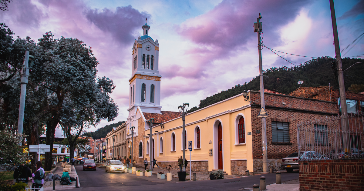 Imagen de una de las calles del centro de Usaquén