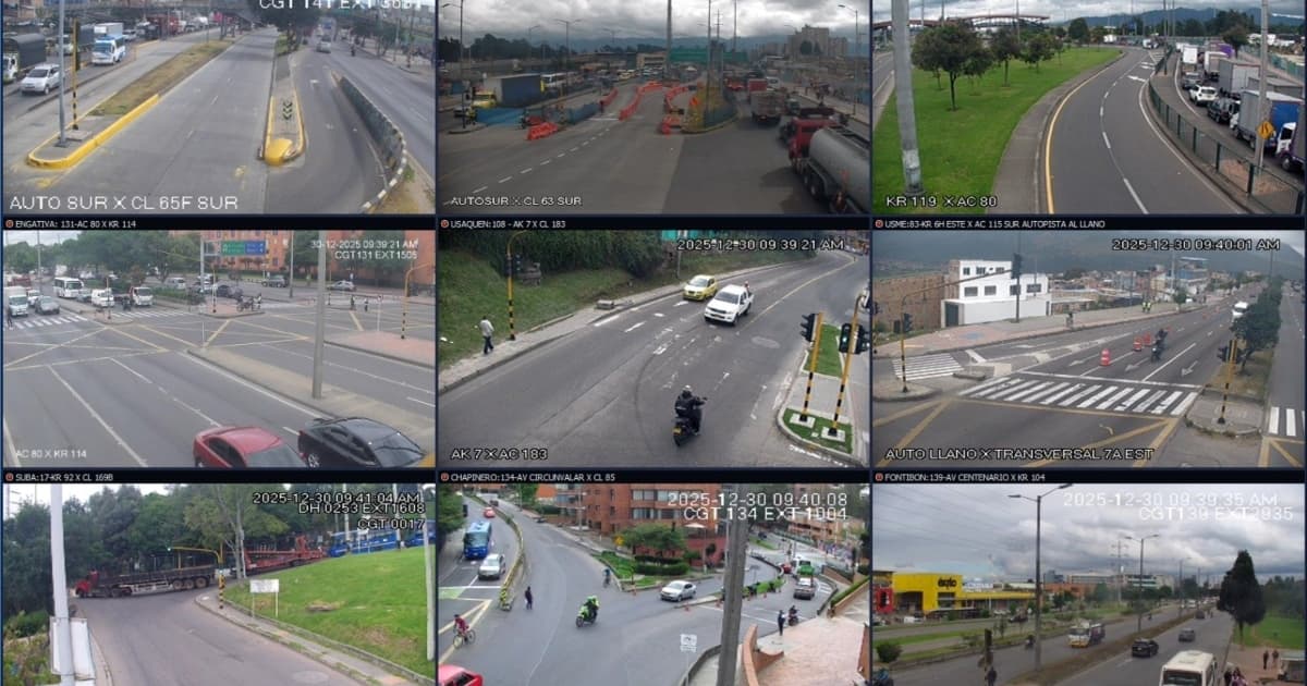 Foto de vías de salida de Bogotá.