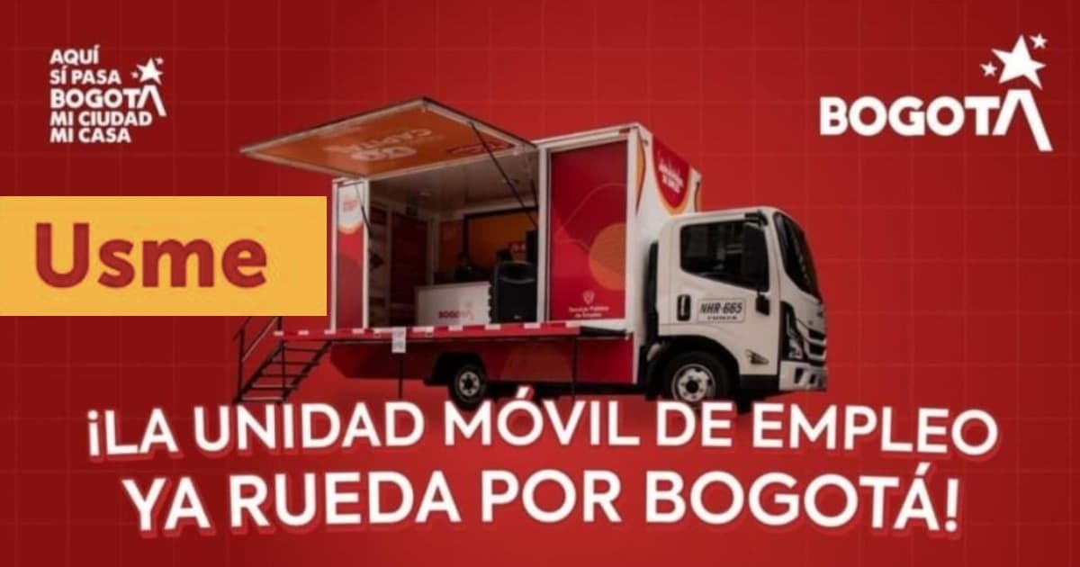 Foto de la Unidad Móvil de Atención de la Agencia Distrital de Empleo de Bogotá.