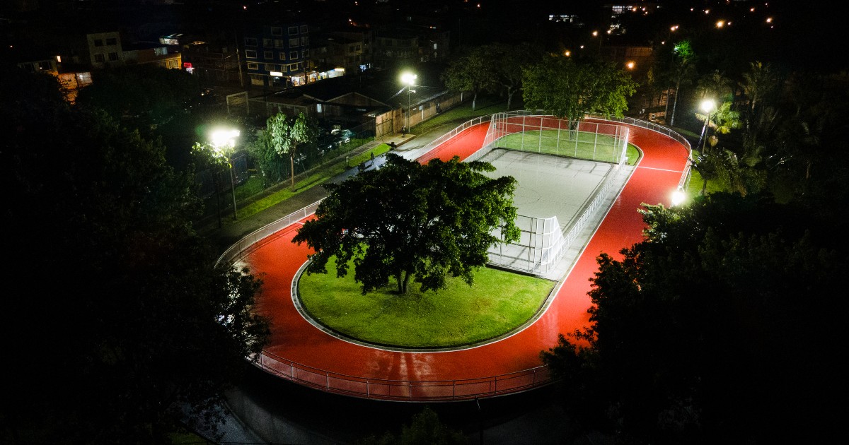 Foto que muestra un parque de Bogotá 