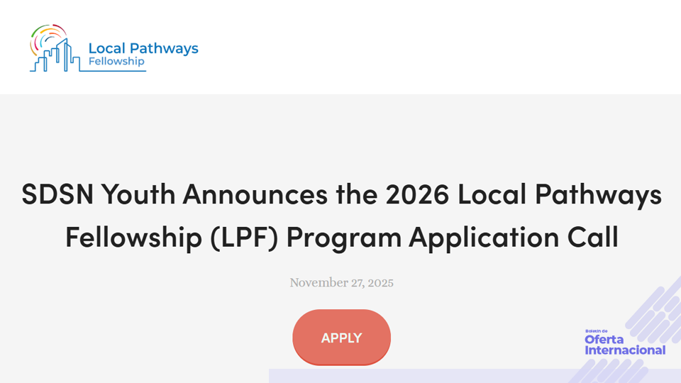 Programa global para jóvenes que impulsan soluciones urbanas. SDSN Youth.