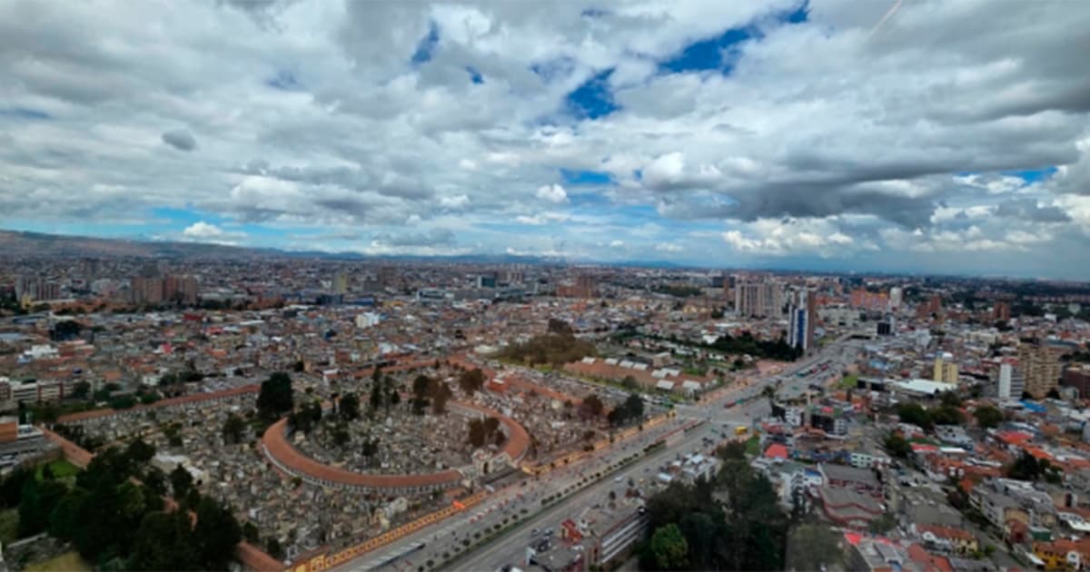 Una foto de la panorámica de Bogotá 