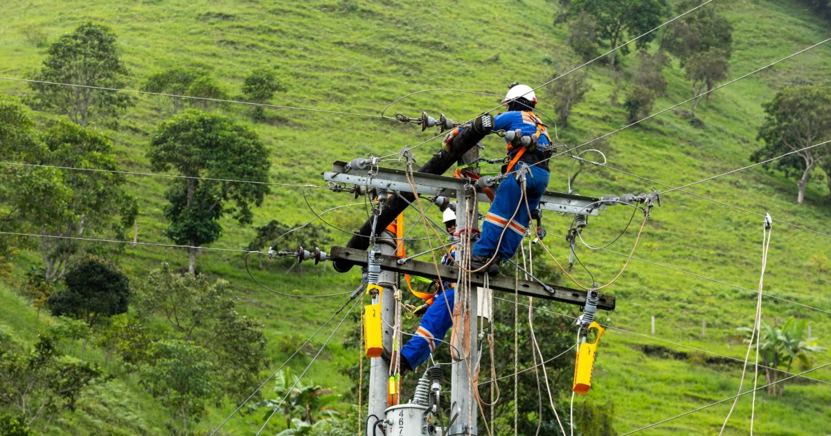 Foto que muestra trabajadores de Enel Colombia 