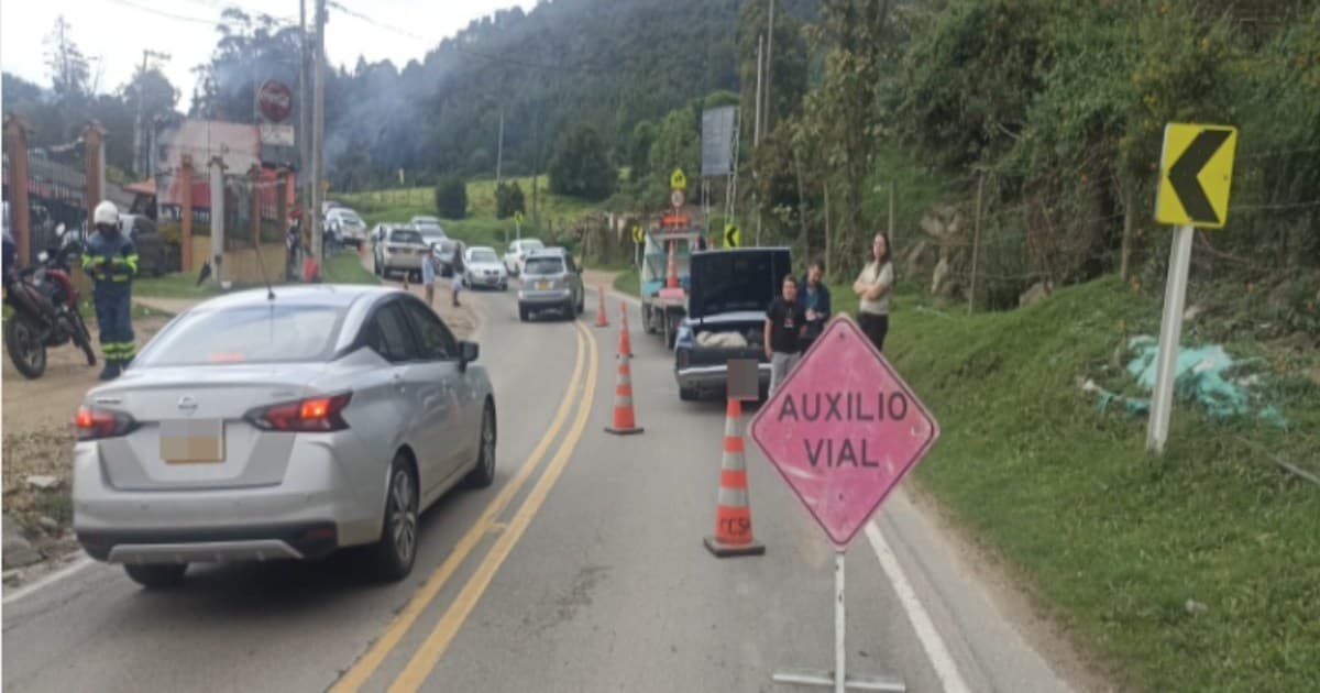 Foto novedad vial en Bogotá