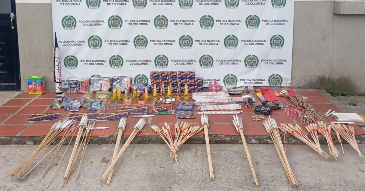 Imagen de la pólvora incautada.