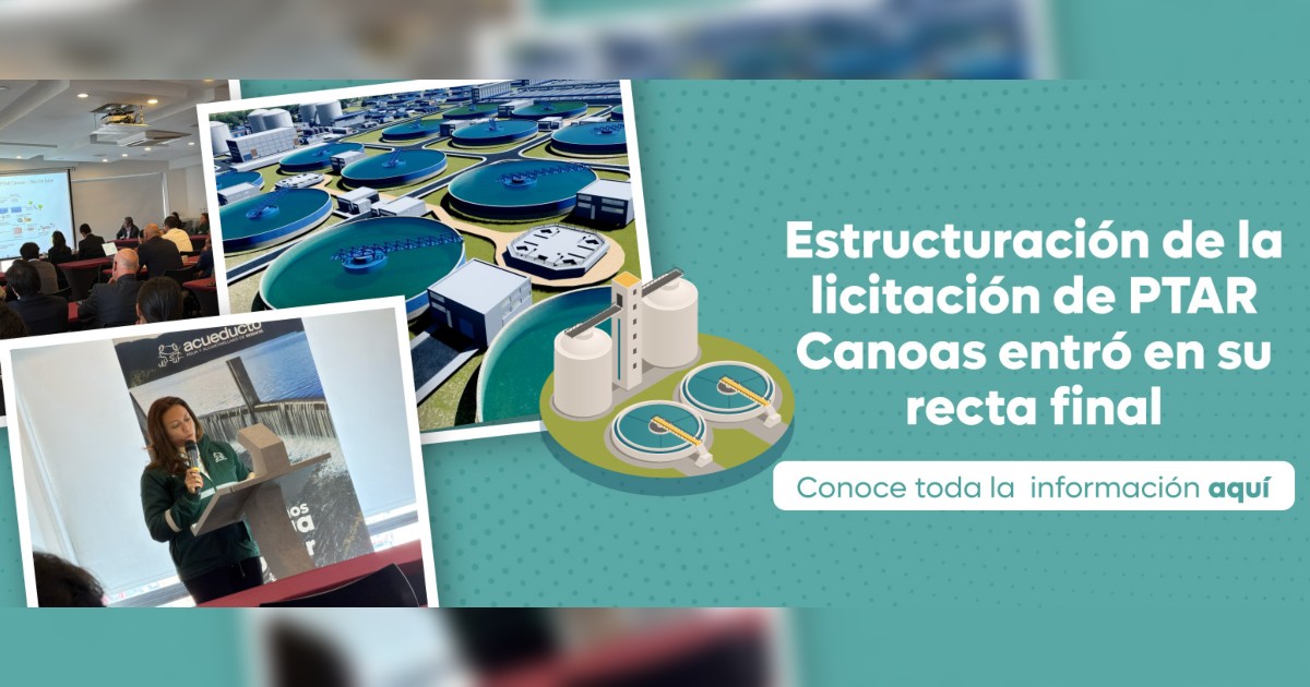 Foto que muestra imágenes de la PTAR Canoas