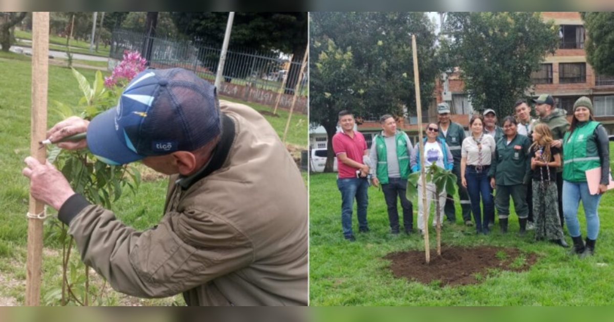 Imagen de personas renaturalizando Engativá