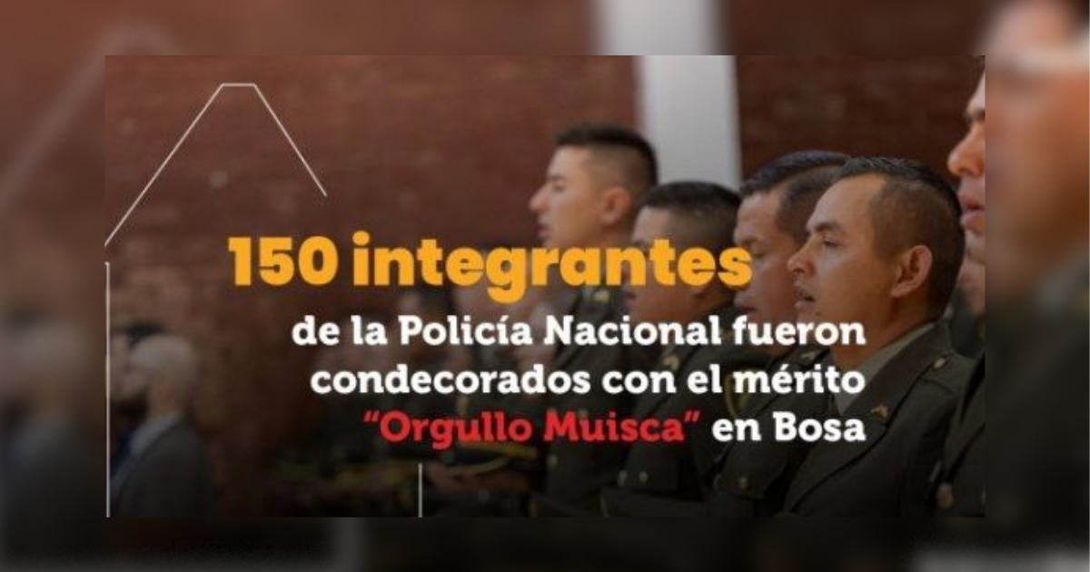 Imagen de la pieza gráfica que muestra la condecoración de los uniformados 