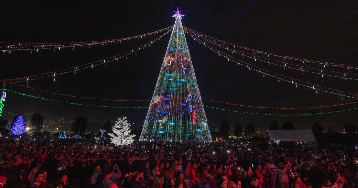 Foto de alumbrado navideño en Bogotá