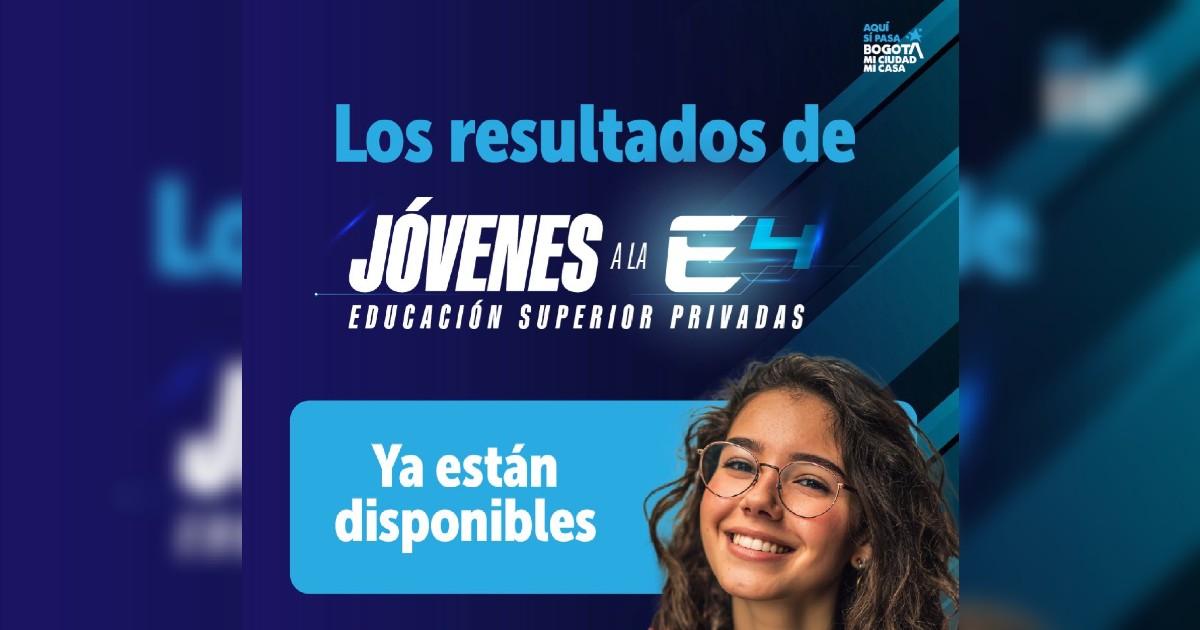 Imagen gráfica que muestra un mensaje de la convocatoria Jóvenes a la E