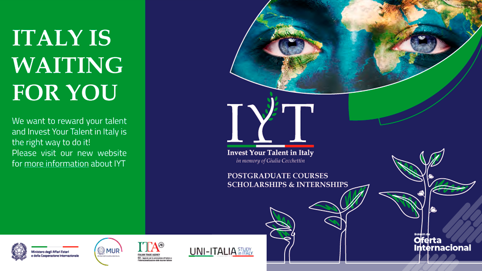 Programa internacional de becas para estudios de posgrado en universidades italianas.