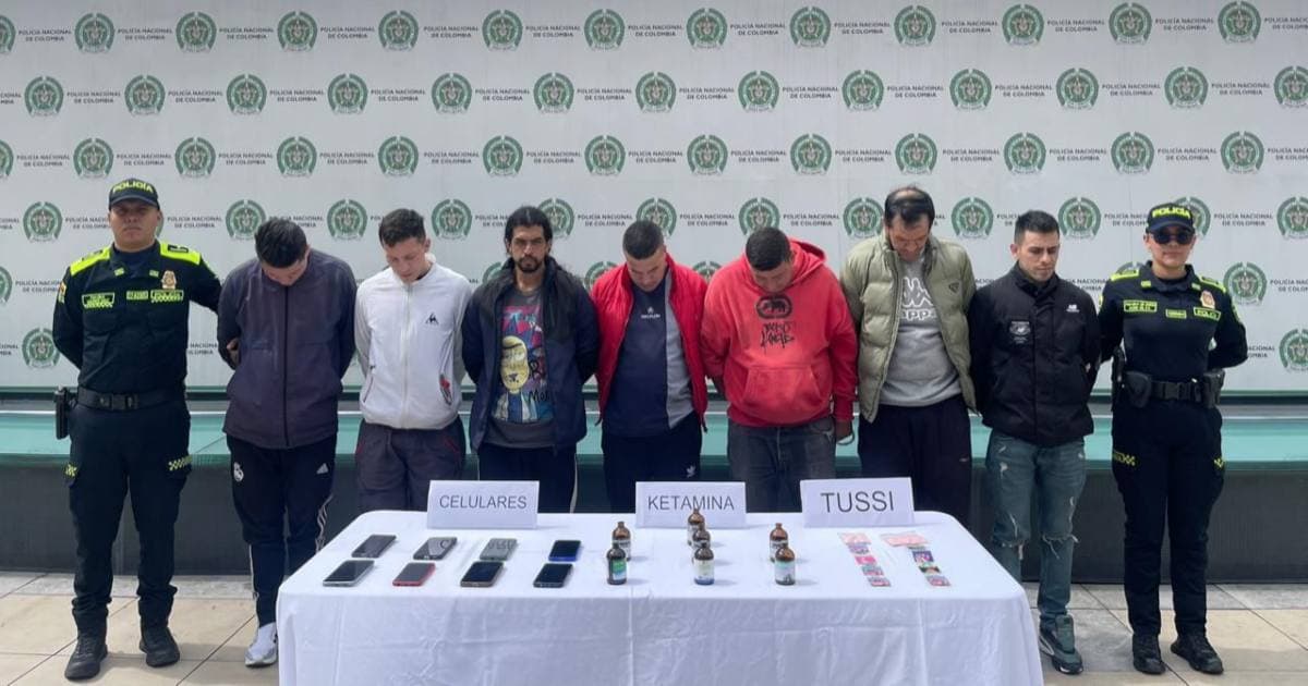 Foto de capturados en Bogotá