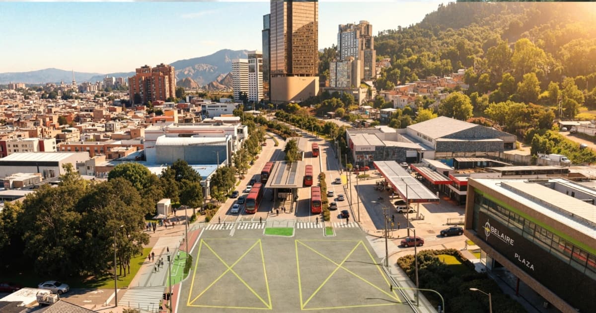 Foto de render de la nueva carrera Séptima entre calles 99 y 200 en Bogotá.