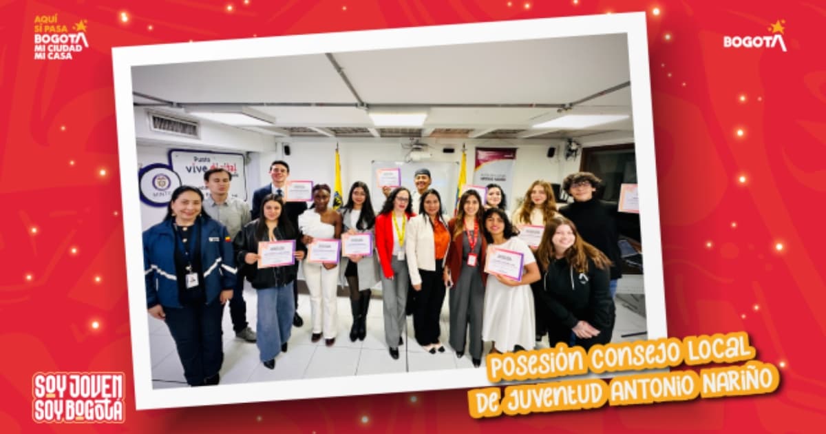 Foto de la Posesión del Consejo Local de Juventud en Antonio Nariño de Bogotá