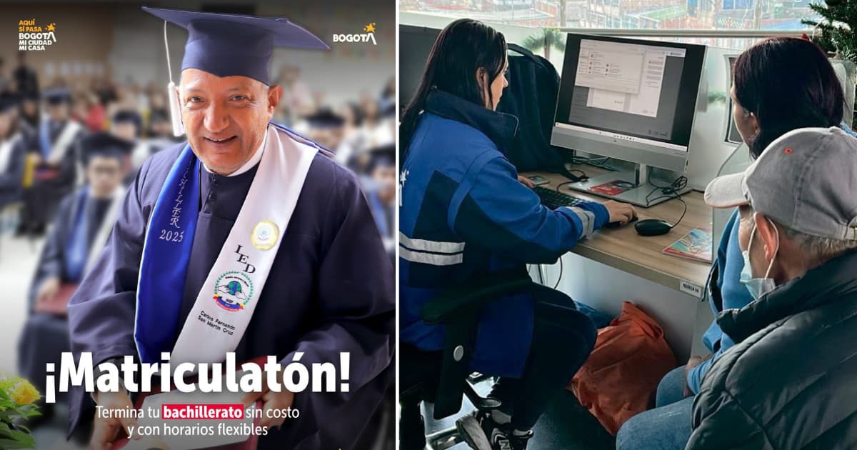 Fotos de usuarios en procesos de atención en el IPES para validación del bachillerato.