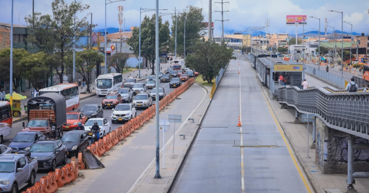 Imagen de un corredor vía de Bogotá