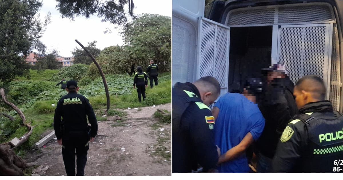 Fotos de los capturados tras operativo realizado en la Vía Suba Lisboa a la calle 80.