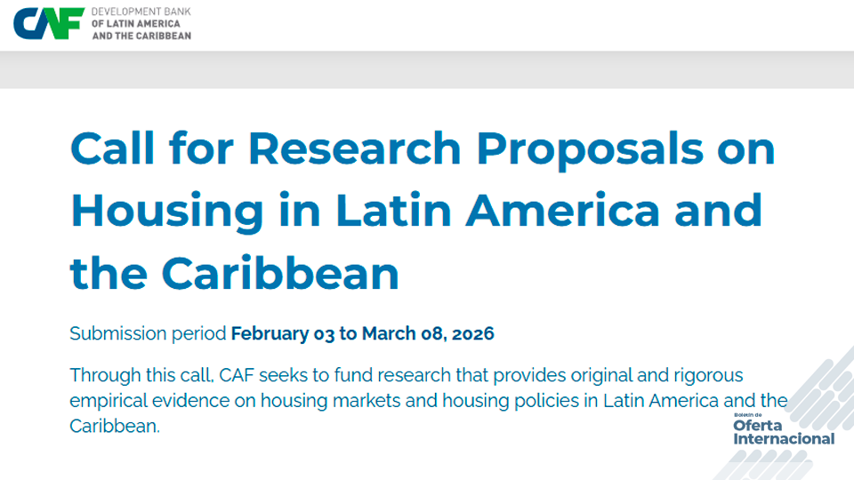 Convocatoria CAF para investigar vivienda en América Latina