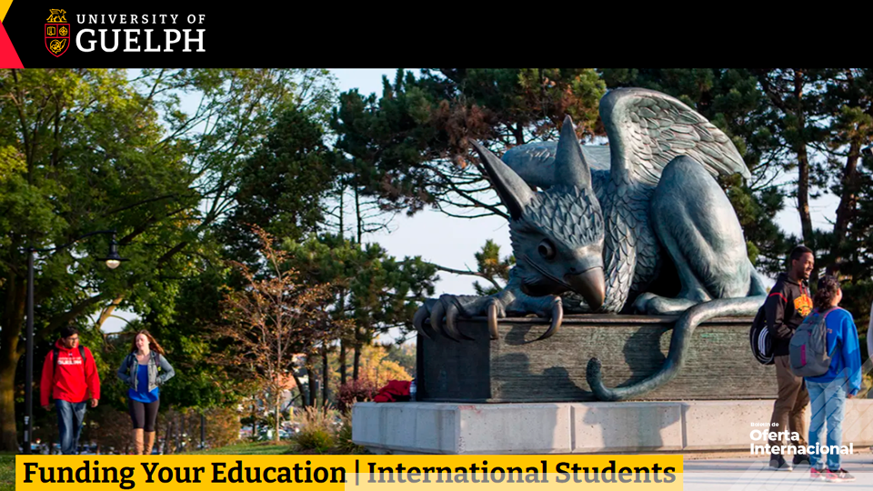 Estudiantes internacionales en campus canadiense