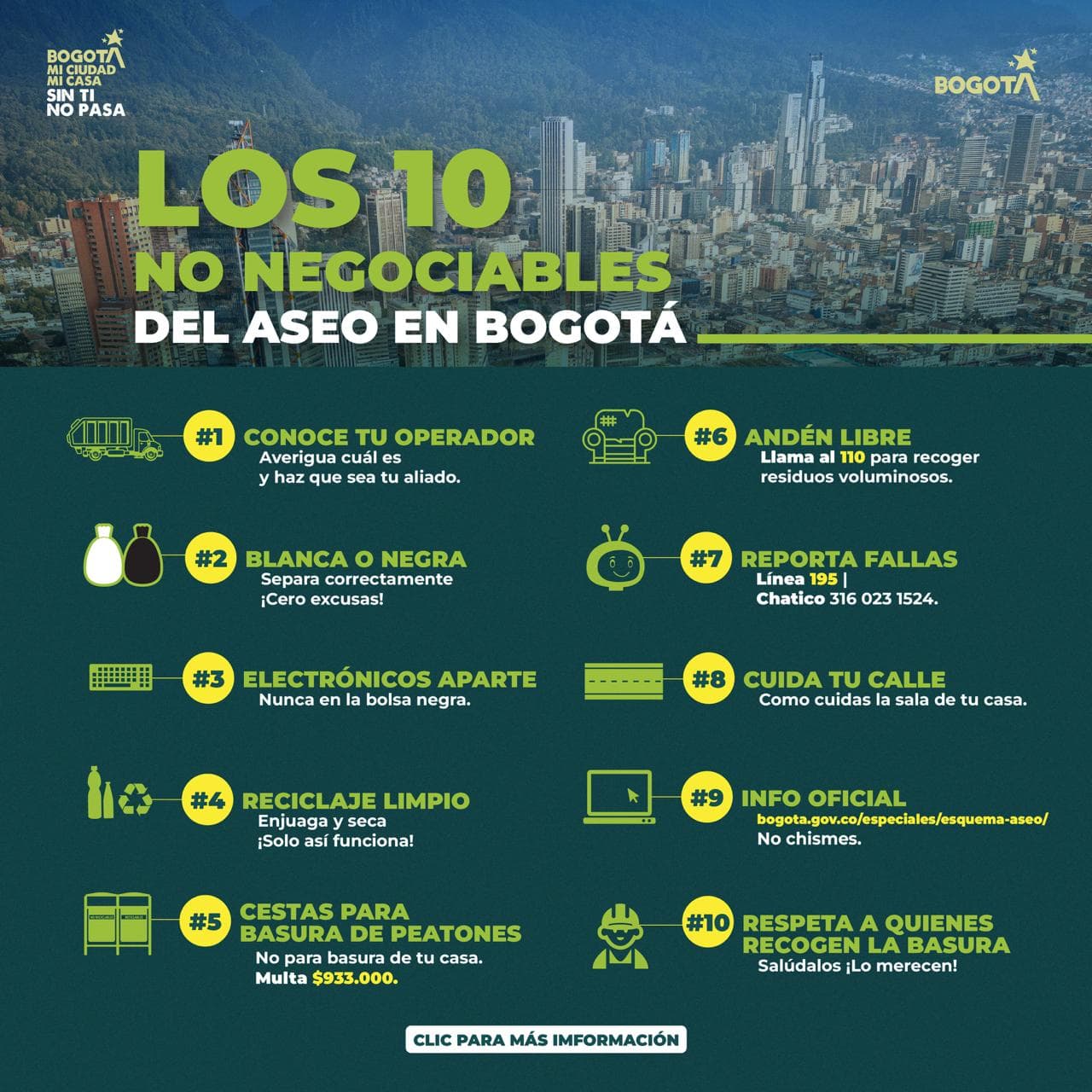 banner 10 no negociables del aseo