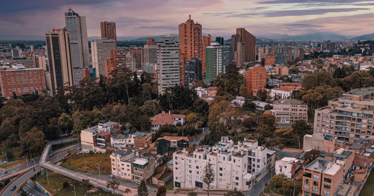 Foto panorámica de Bogotá, desde el centro de la capital.
