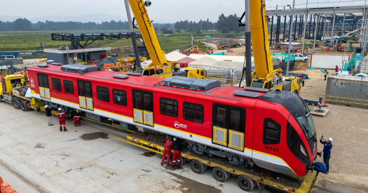Imagen del sexto vagón de la Línea 1 del Metro de Bogotá