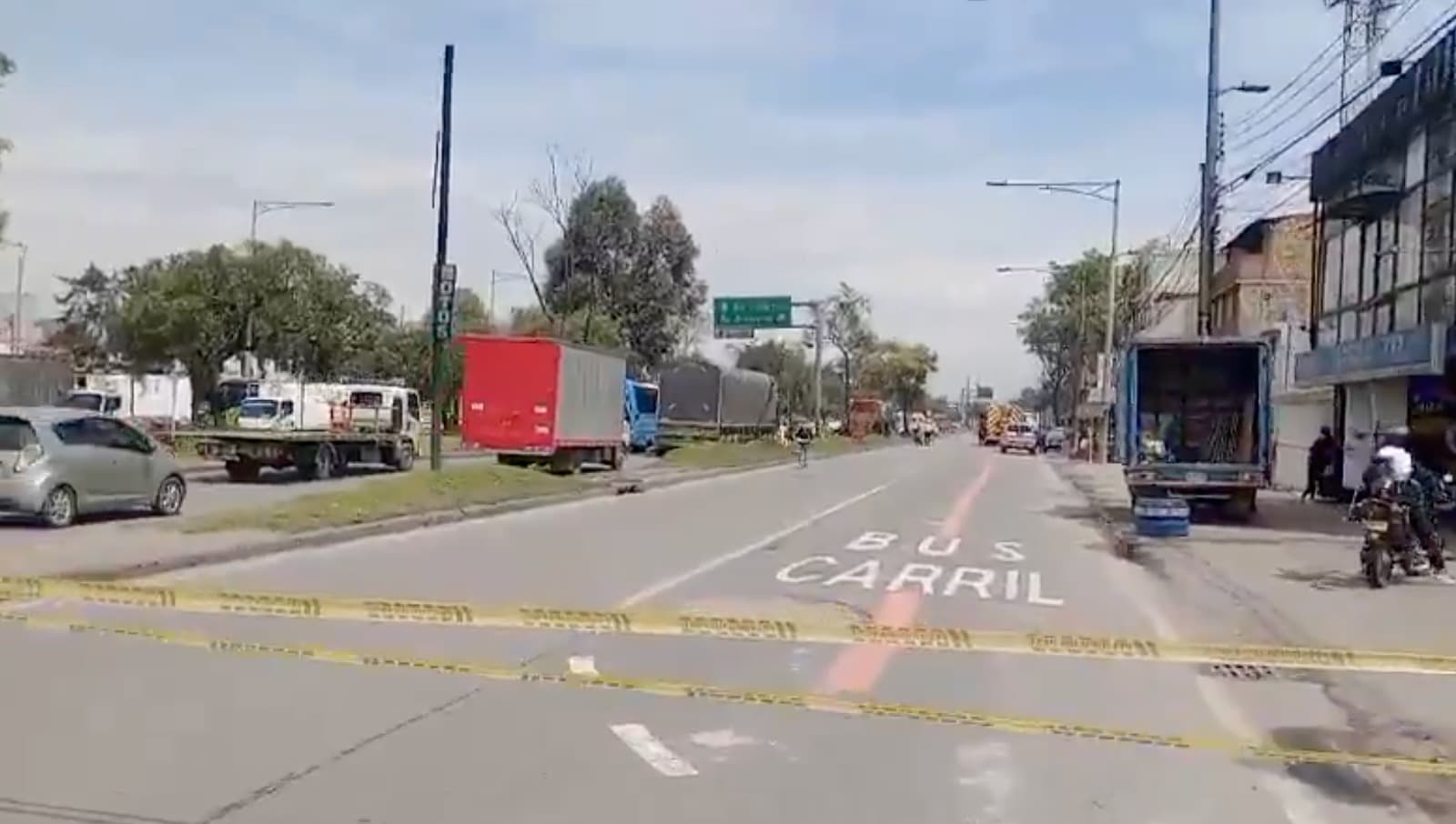 Foto de una vía de Bogotá