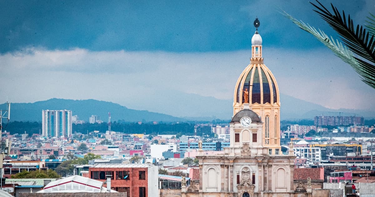 Foto panorámica de Bogotá.