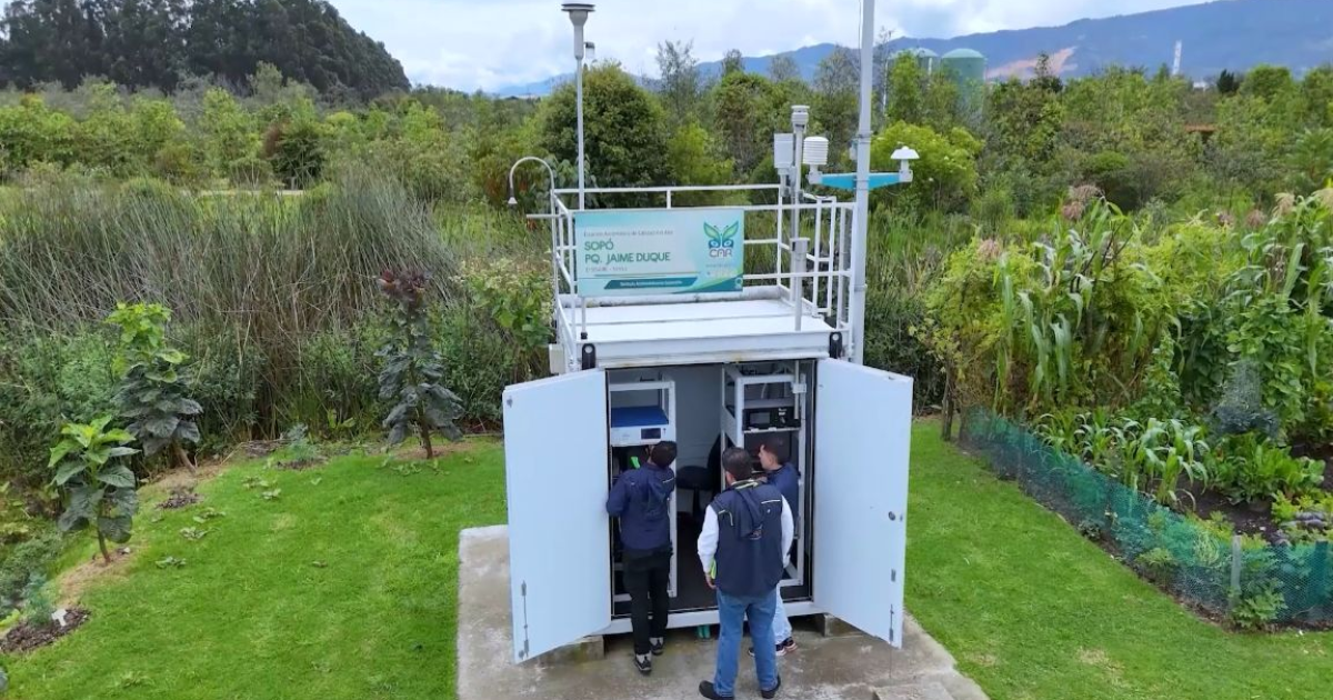 Imagen del monitoreo del aire en Mochuelo