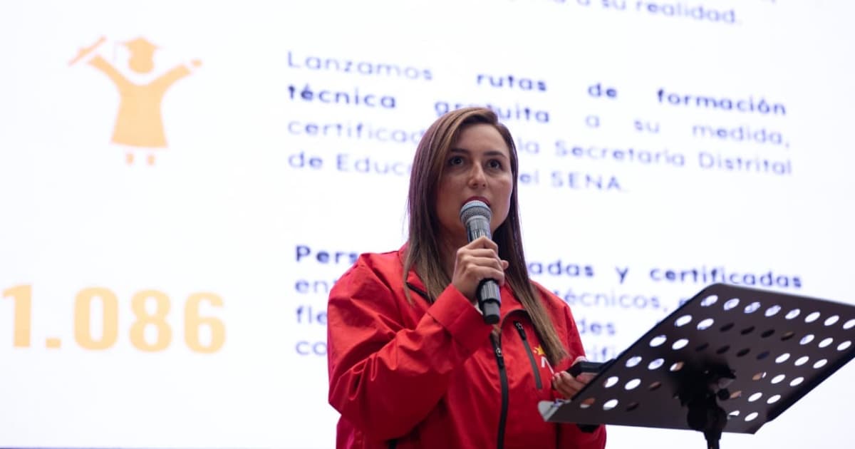 Foto de la directora del IPES, Diana Catalina Arciniegas, durante la Rendición de Cuentas.