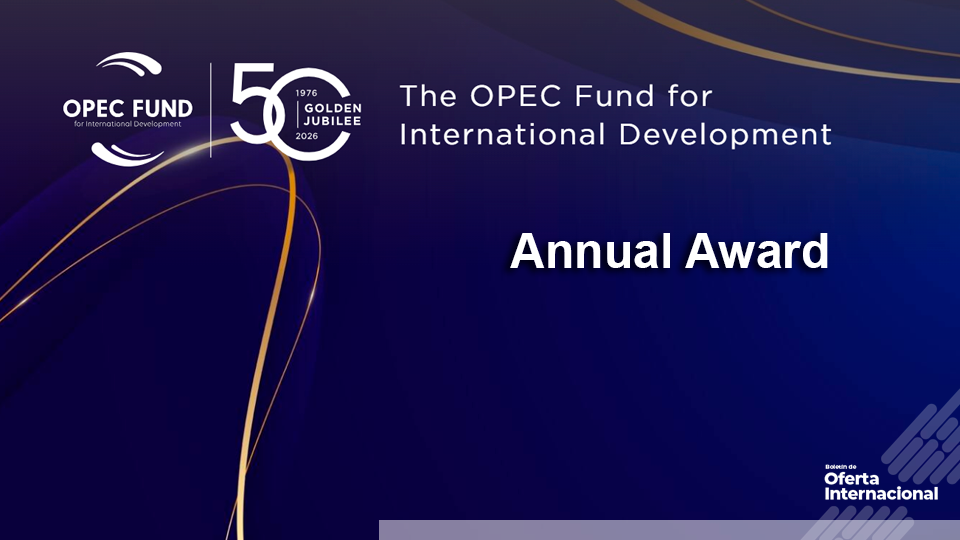 Annual Award for Development: premio global para proyectos de desarrollo