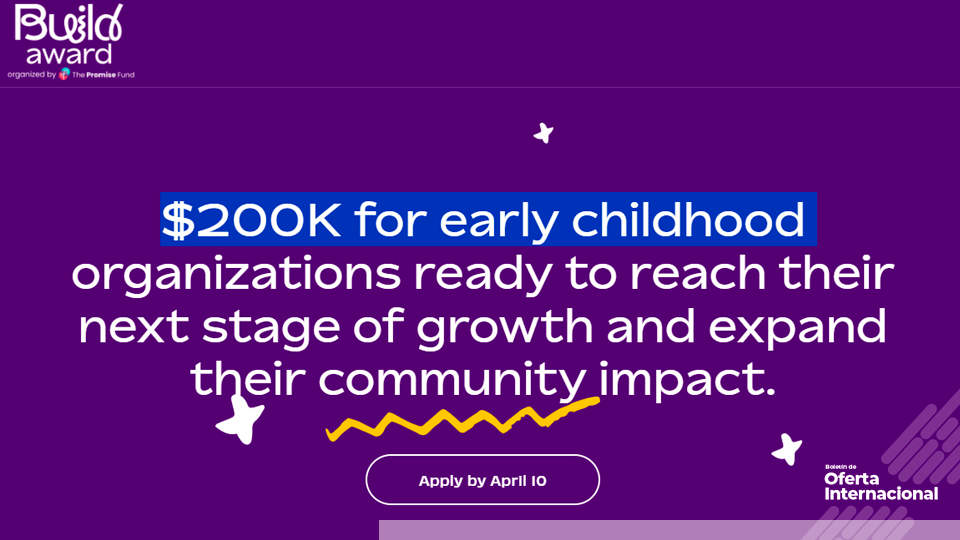 Apoyo internacional para organizaciones que trabajan por la primera infancia